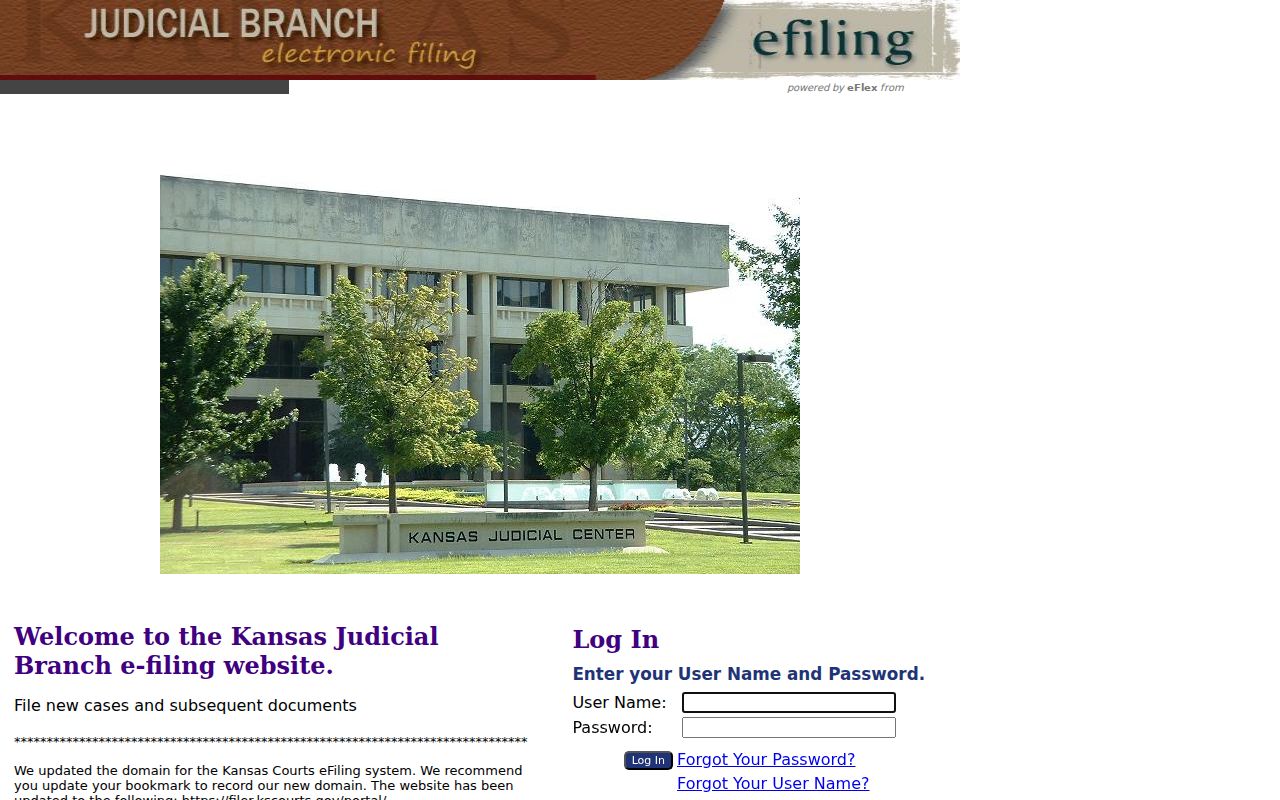 Allen County court filing access through Kansas eFlex