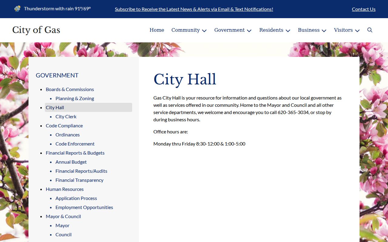 Gas court records at City Hall