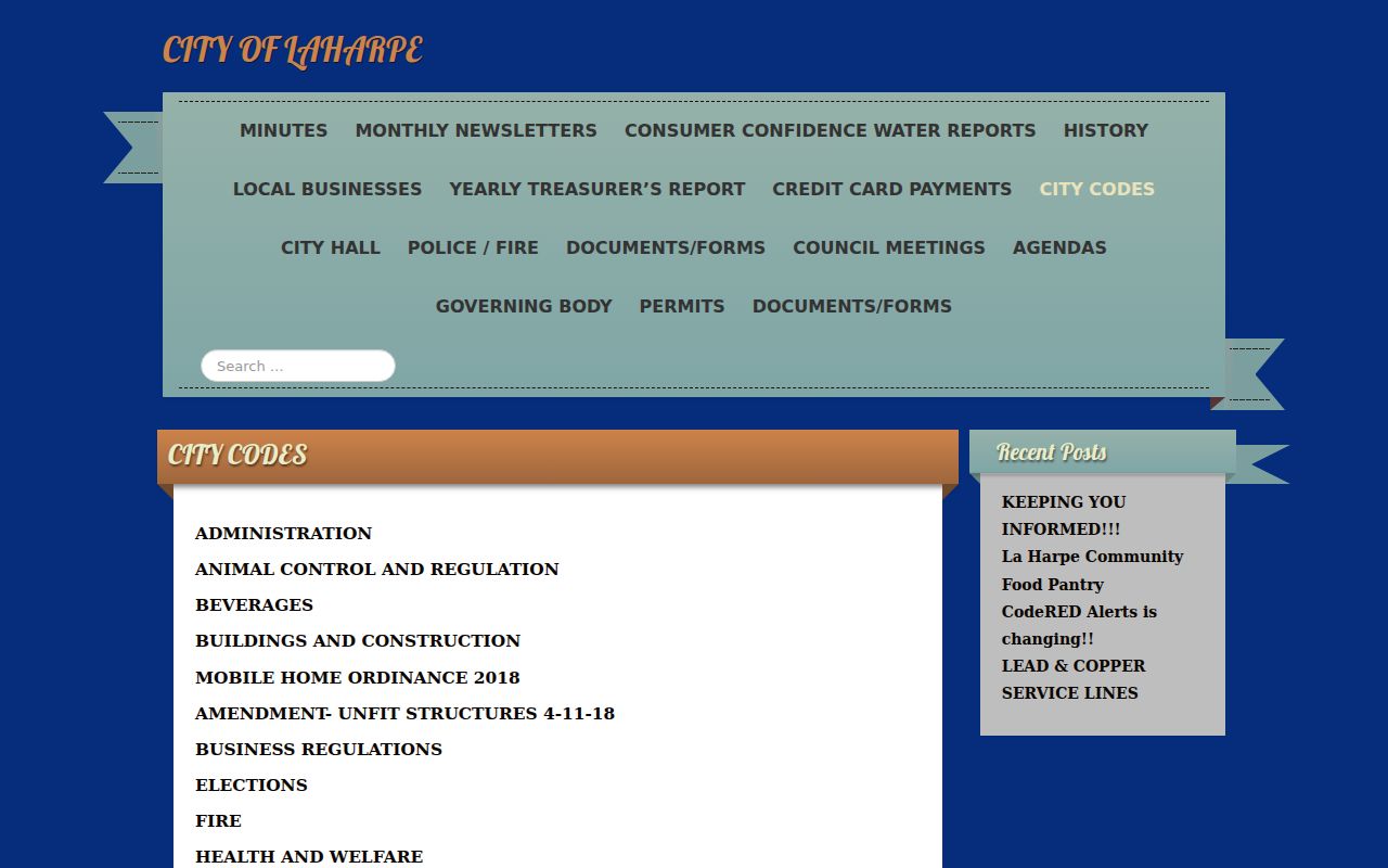 La Harpe court records and municipal code
