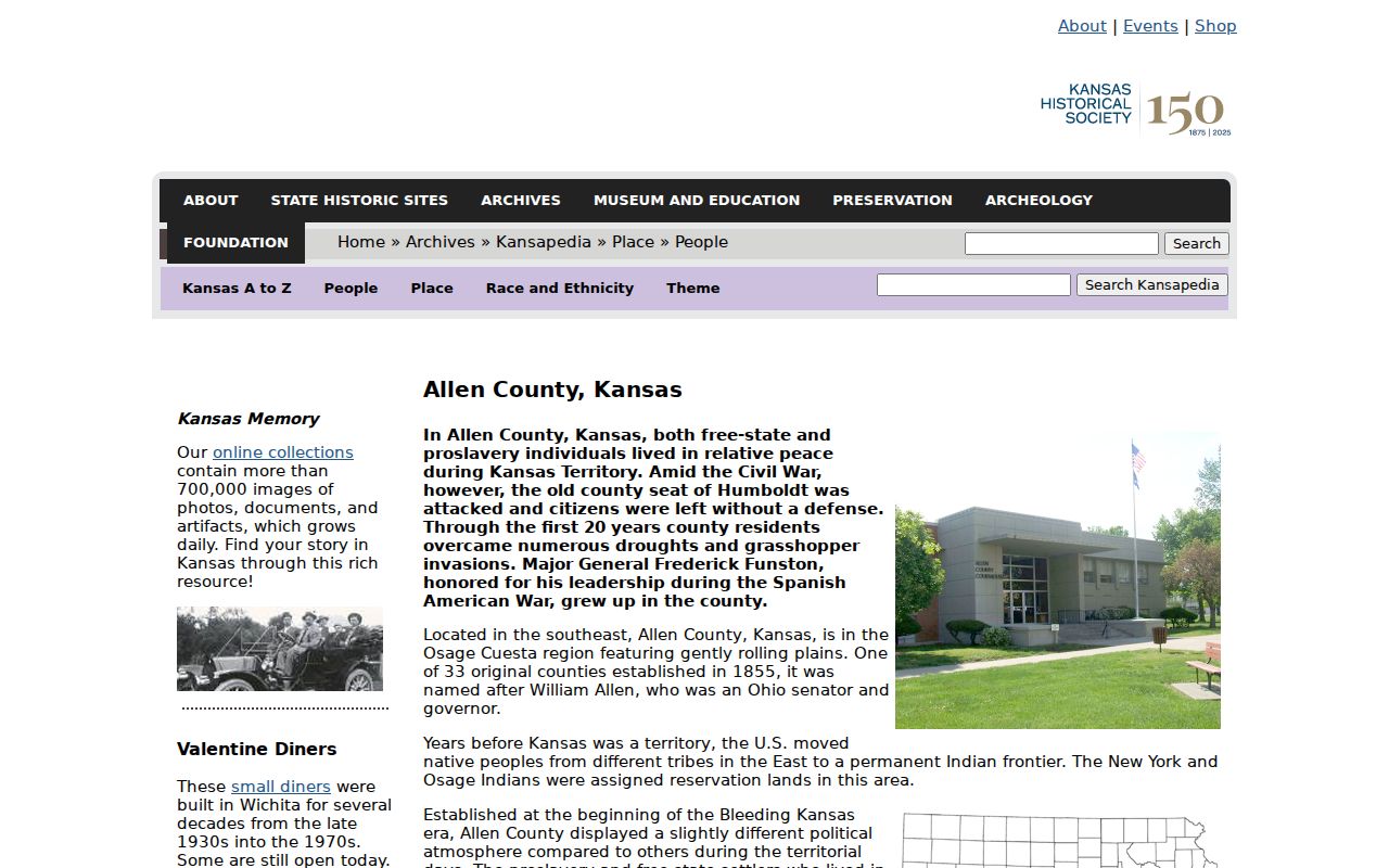 Allen County court docket history and courthouse timeline