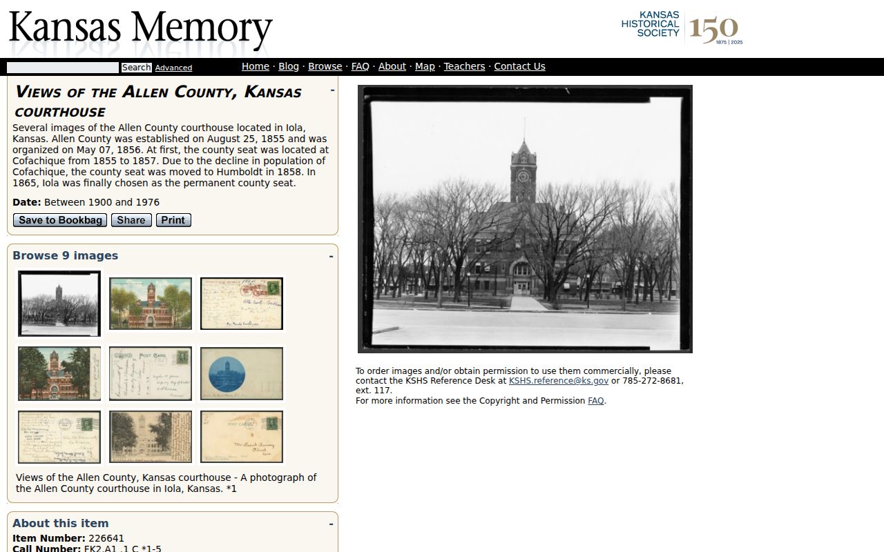 Allen County court docket courthouse historical image source
